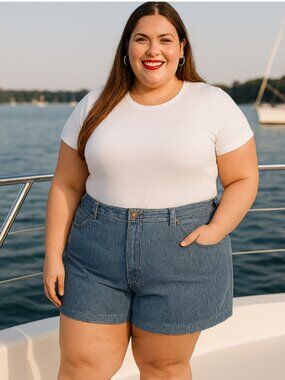 Lauren Ralph Lauren Jeans Co. striped blue and white shorts- size 16